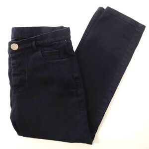 UMA Black High Rise S Black Straight Ankle‎ Length Button Front Jeans